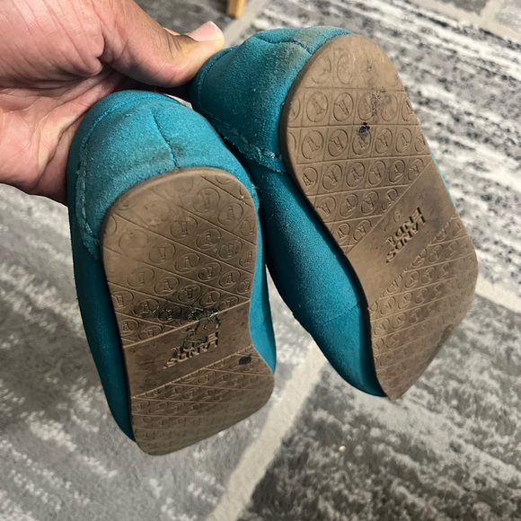Lands' End Turquoise Moccasin Slippers - Picture 3 of 3